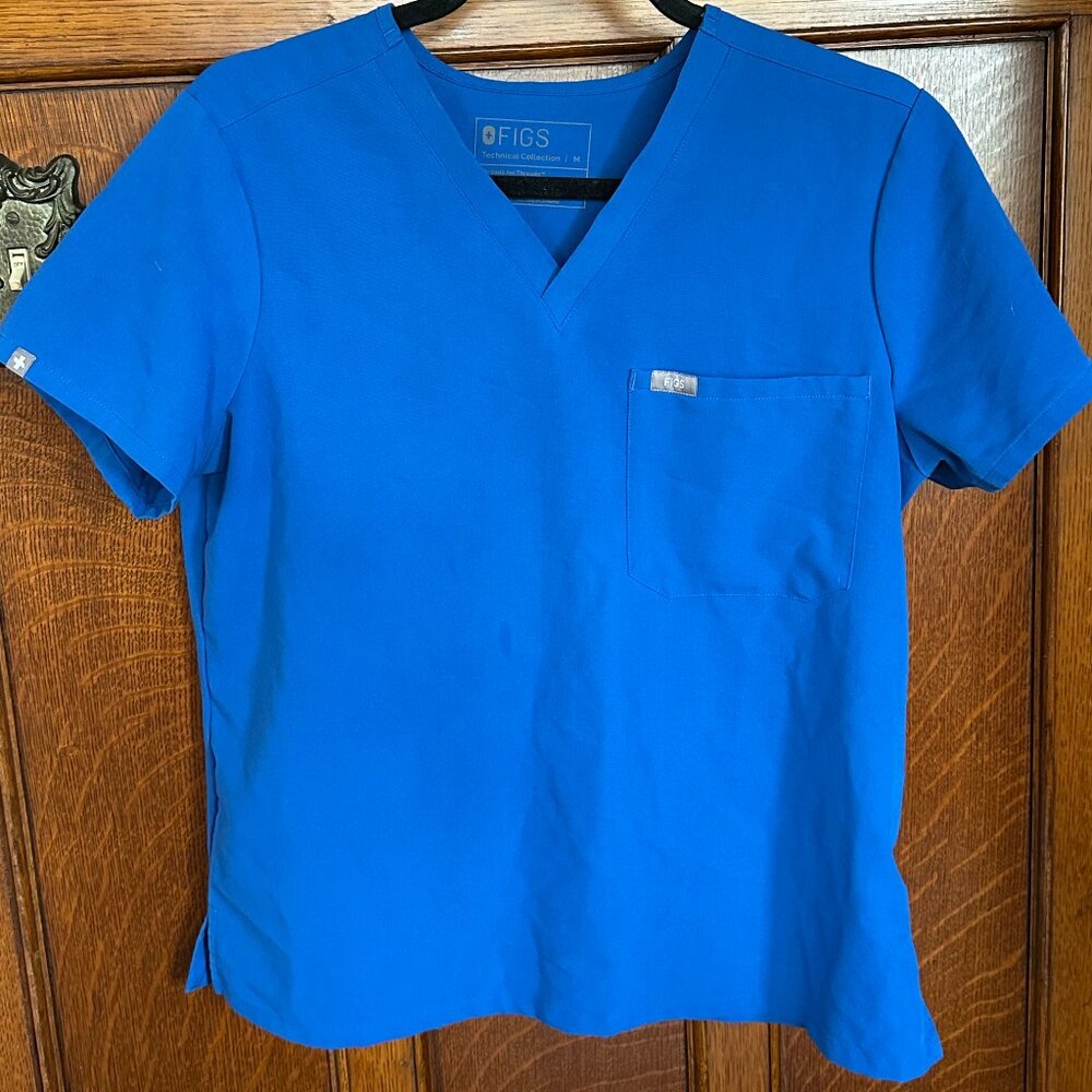 FIGS Royal Blue Catarina - Medium Petite Scrub Top